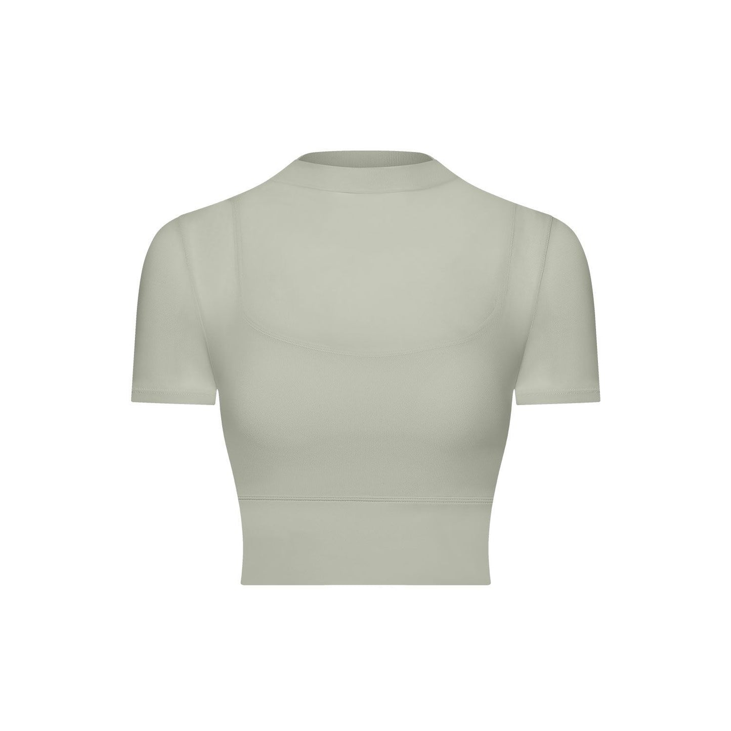 2024 fitness gauze yoga wear short sleeve with padded quick dry runing sports bra One cup wear top