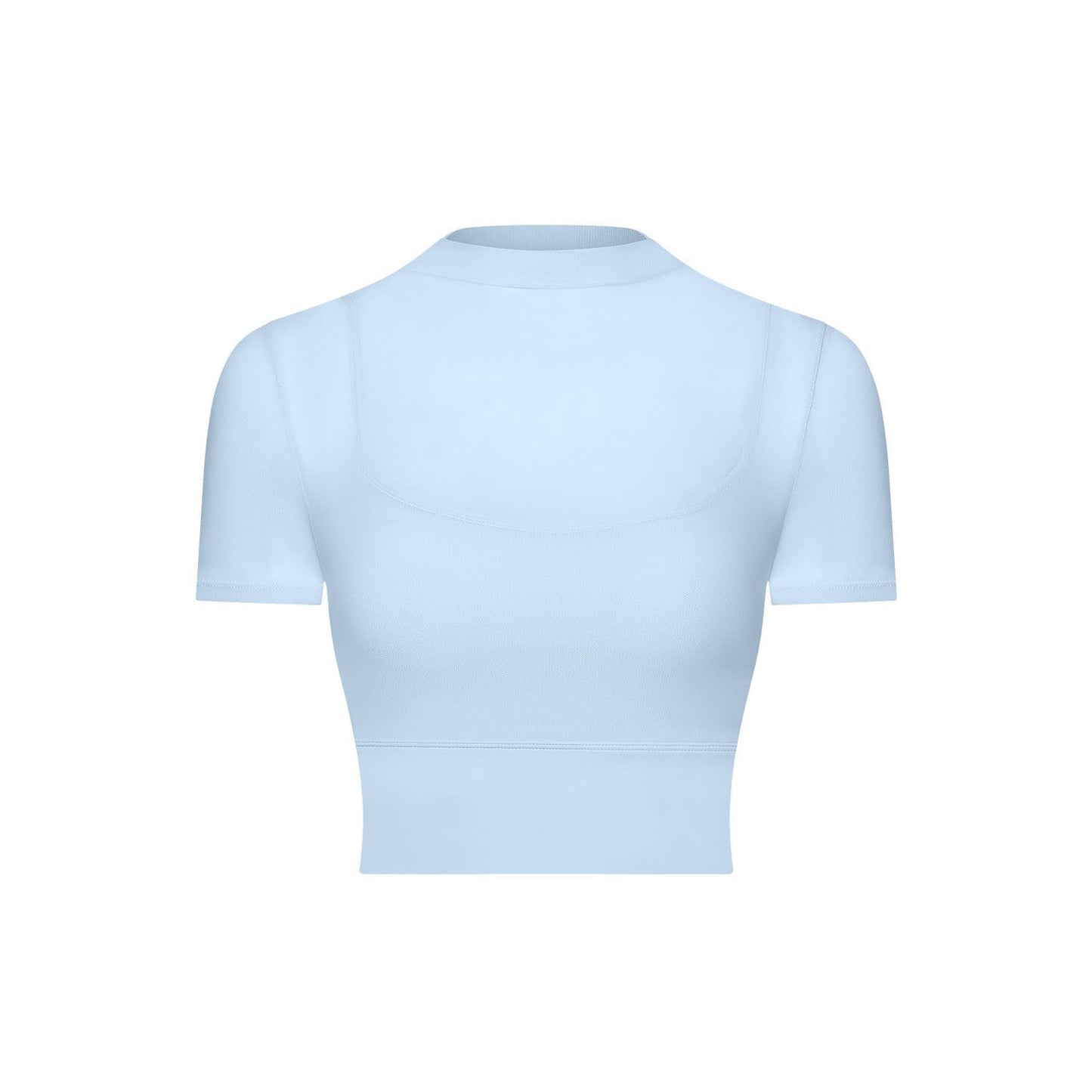2024 fitness gauze yoga wear short sleeve with padded quick dry runing sports bra One cup wear top