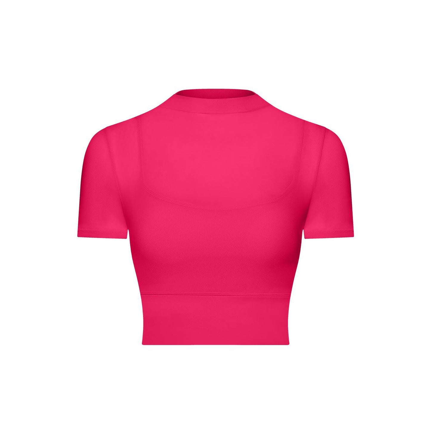 2024 fitness gauze yoga wear short sleeve with padded quick dry runing sports bra One cup wear top