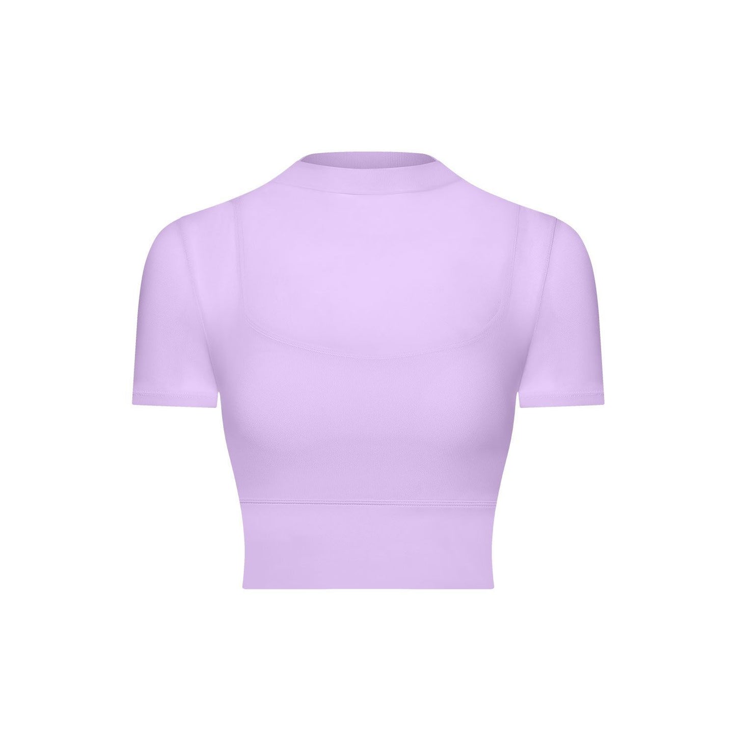 2024 fitness gauze yoga wear short sleeve with padded quick dry runing sports bra One cup wear top