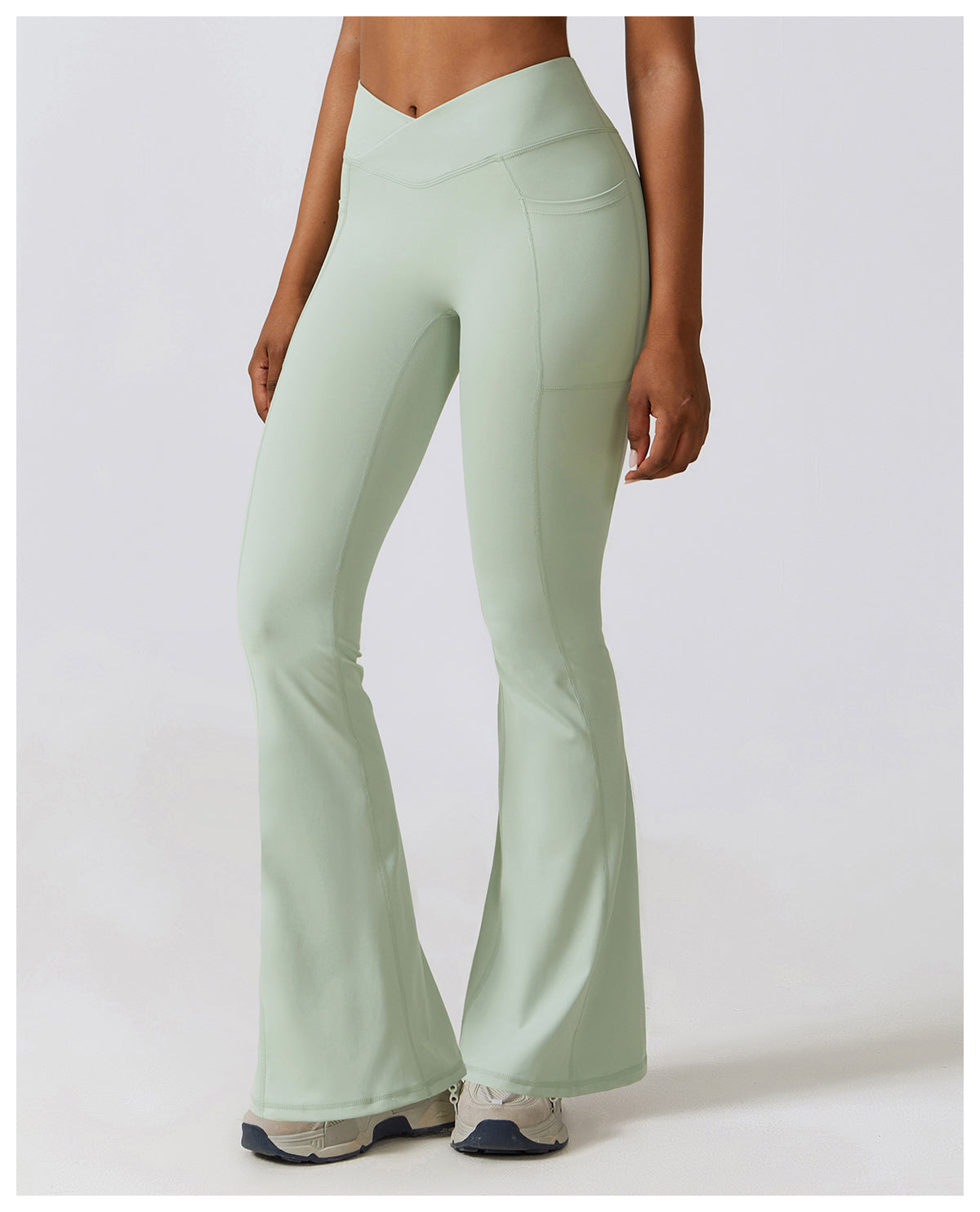 High waisted yoga flared pants CCK8355-2