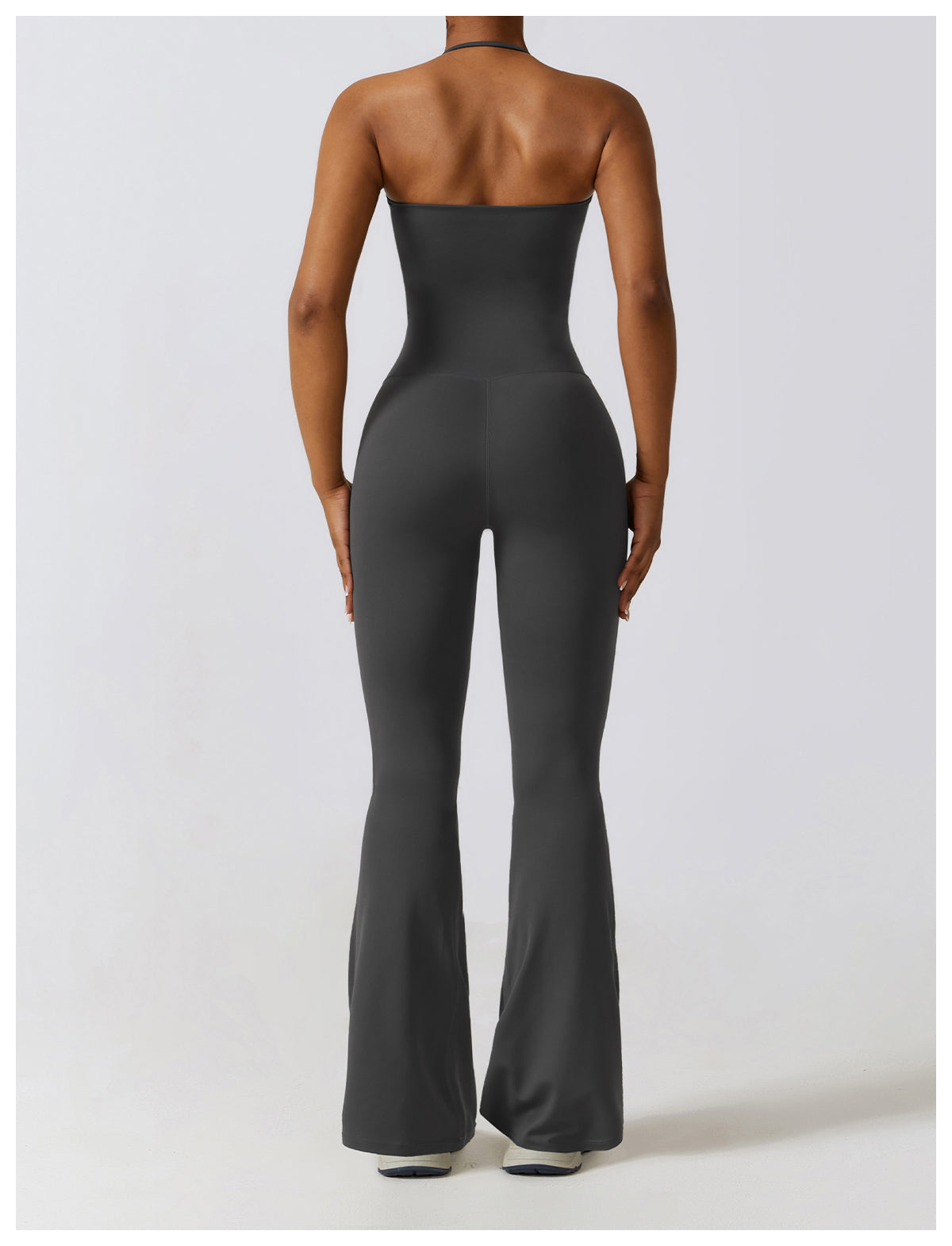 High waisted yoga bodysuit flared pants CLT8393