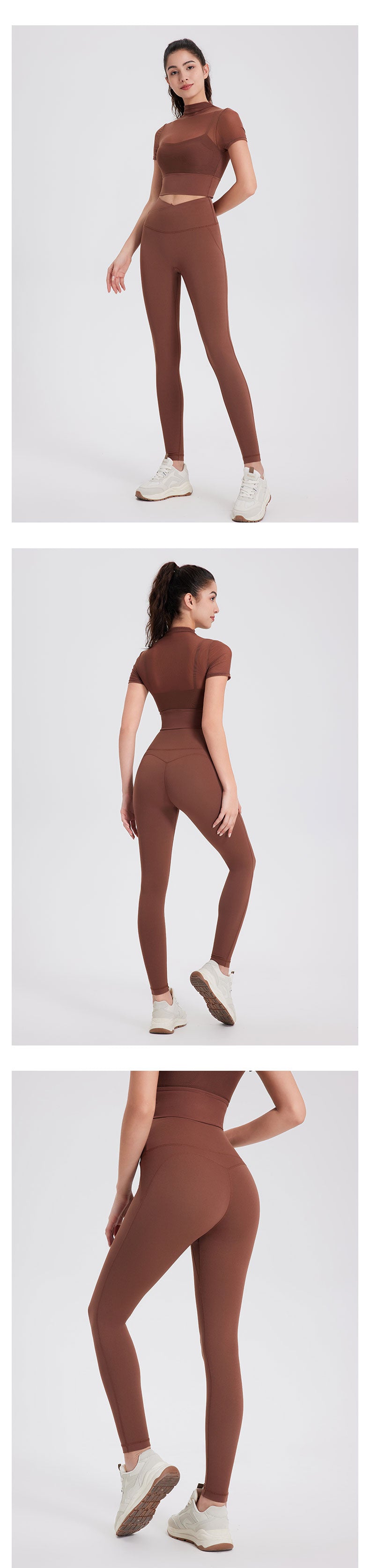 No underwear  one-piece yoga pants  nude back pocket peach butt lift up skinny sport pants