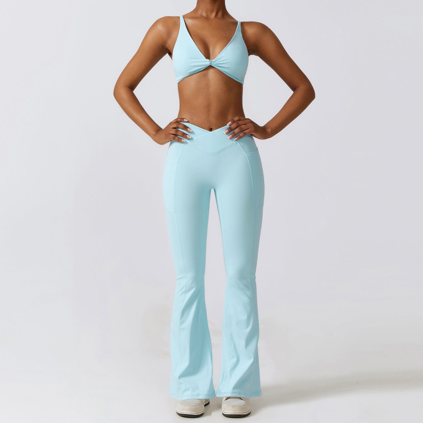 Yoga flared pants bra set TZ8355