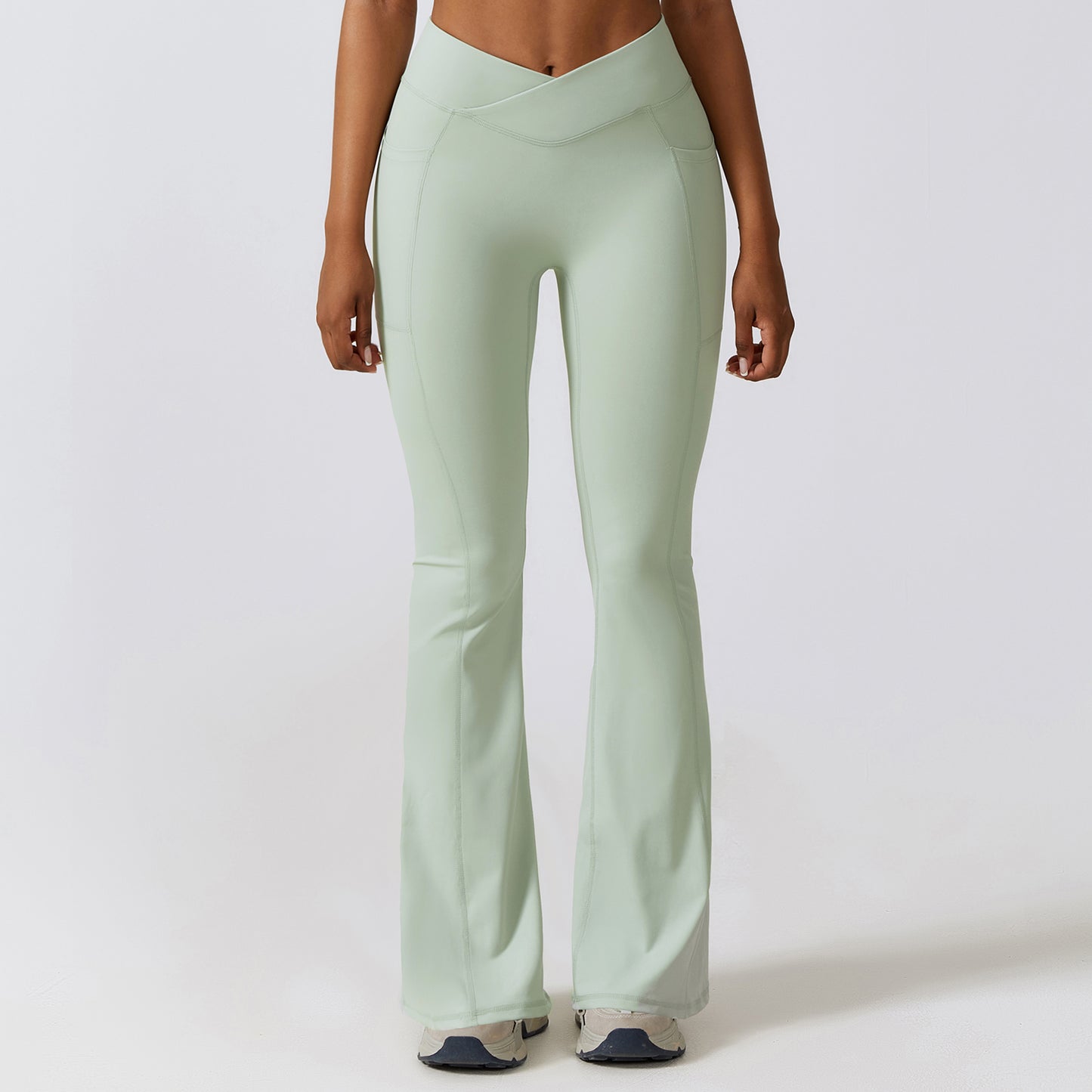 High waisted yoga flared pants CCK8355-2