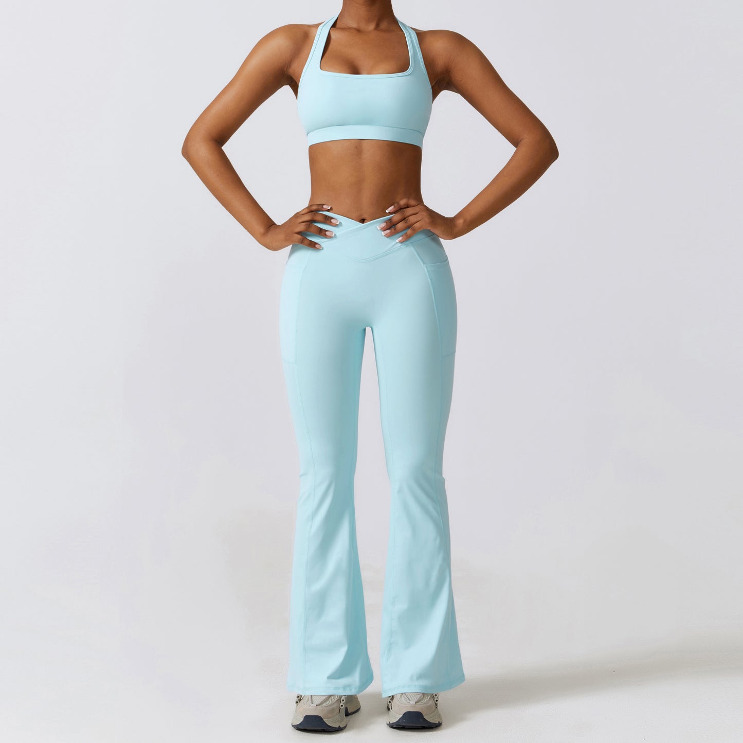 Yoga flared pants bra set TZ8355