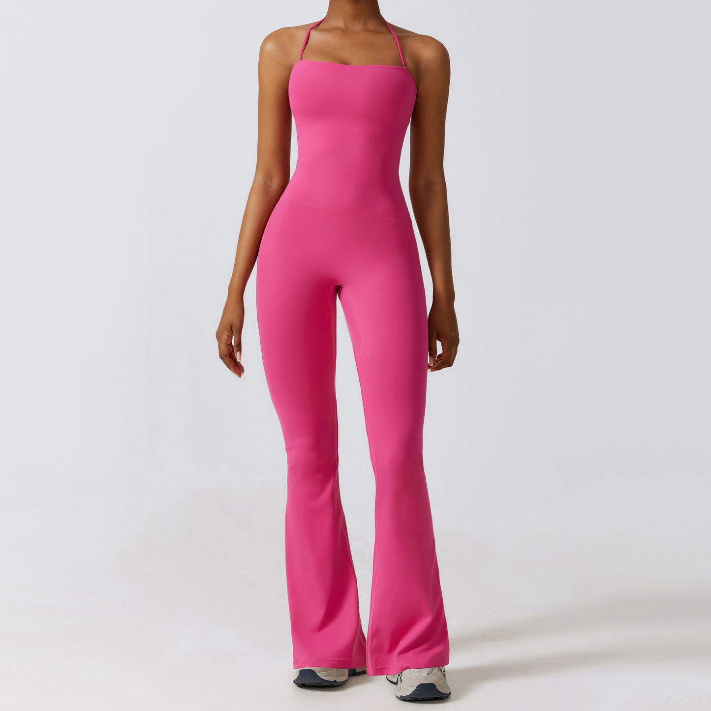 High waisted yoga bodysuit flared pants CLT8393