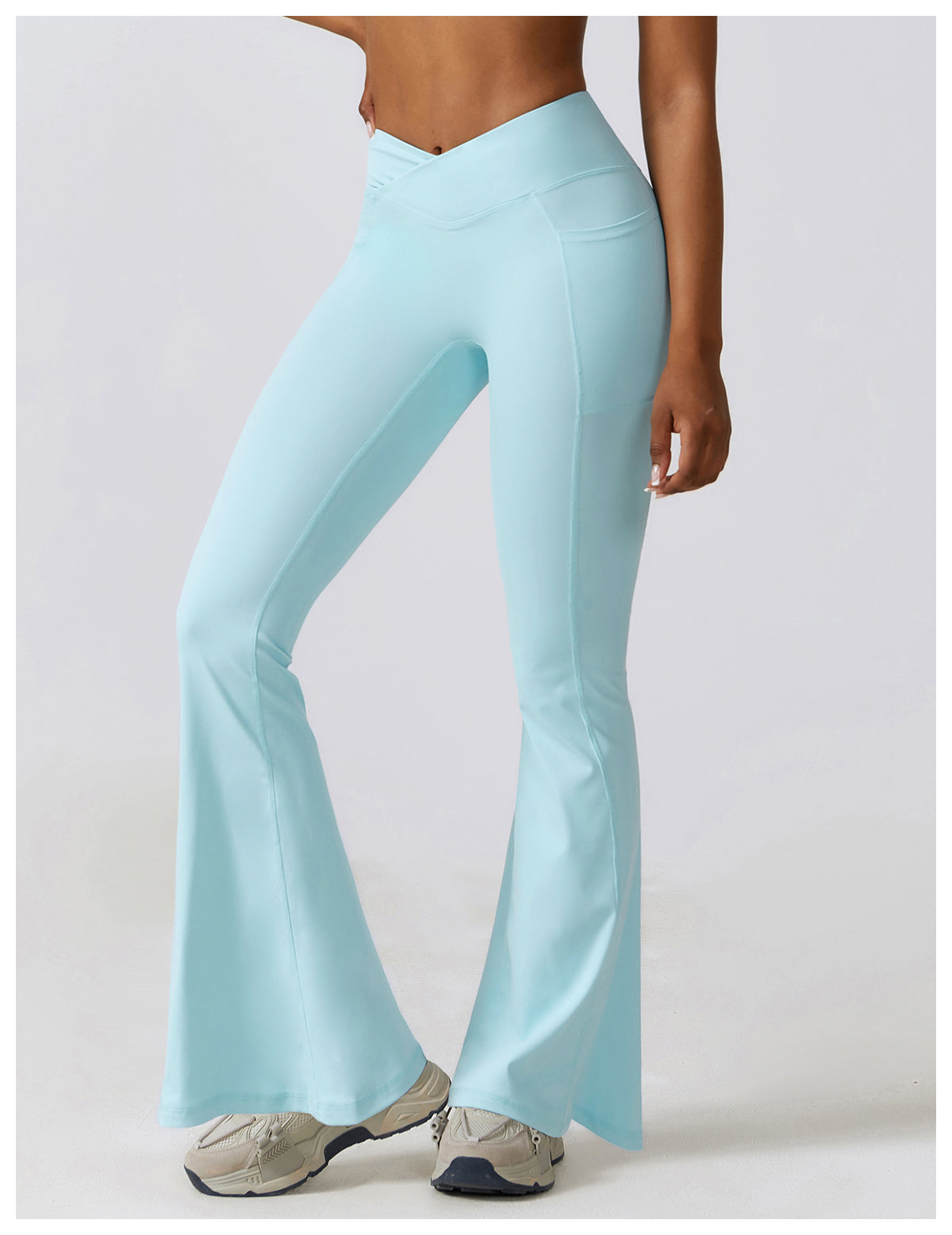 High waisted yoga flared pants CCK8355-2