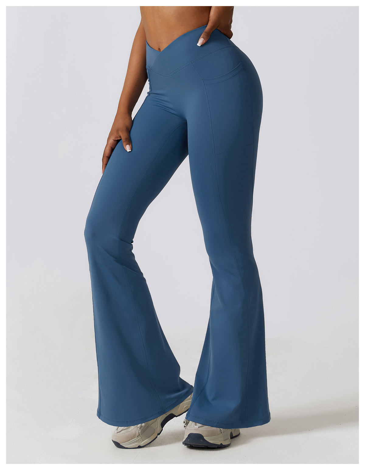 High waisted yoga flared pants CCK8355-2