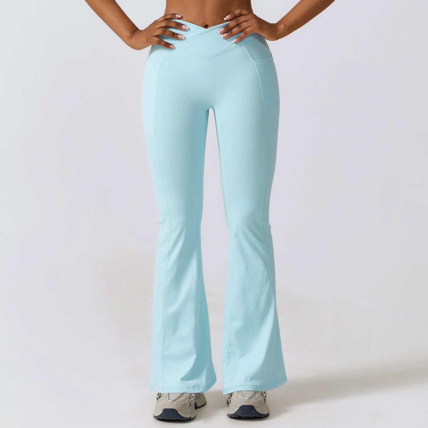 High waisted yoga flared pants CCK8355-2